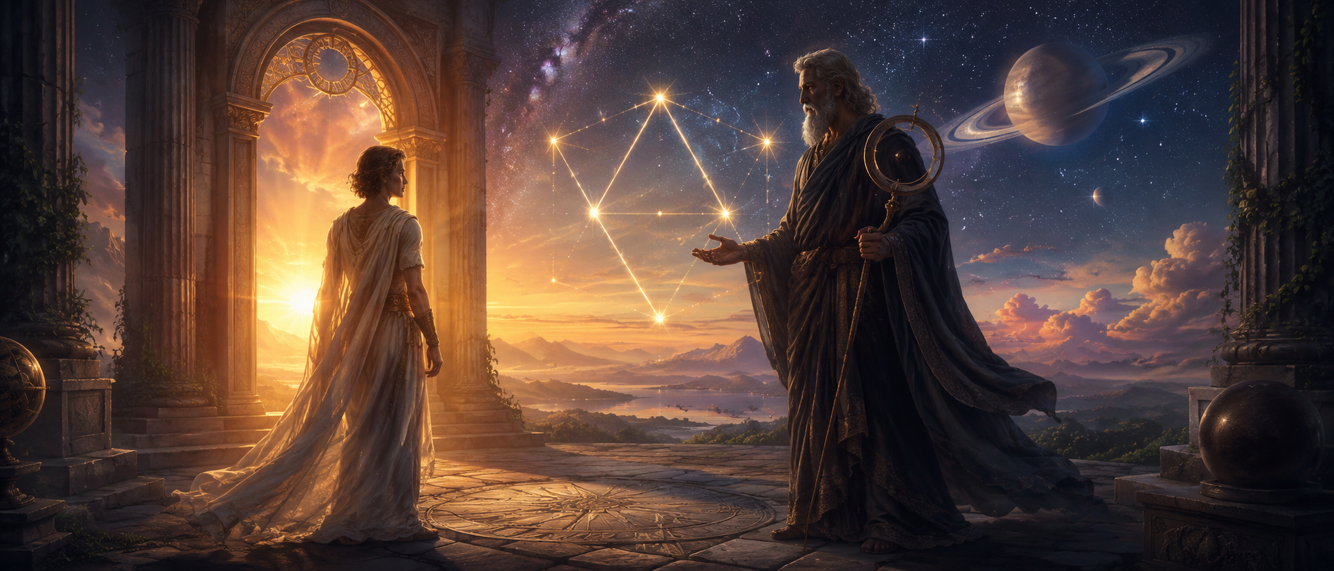 Ascendanten sextil Saturn i horoskopet