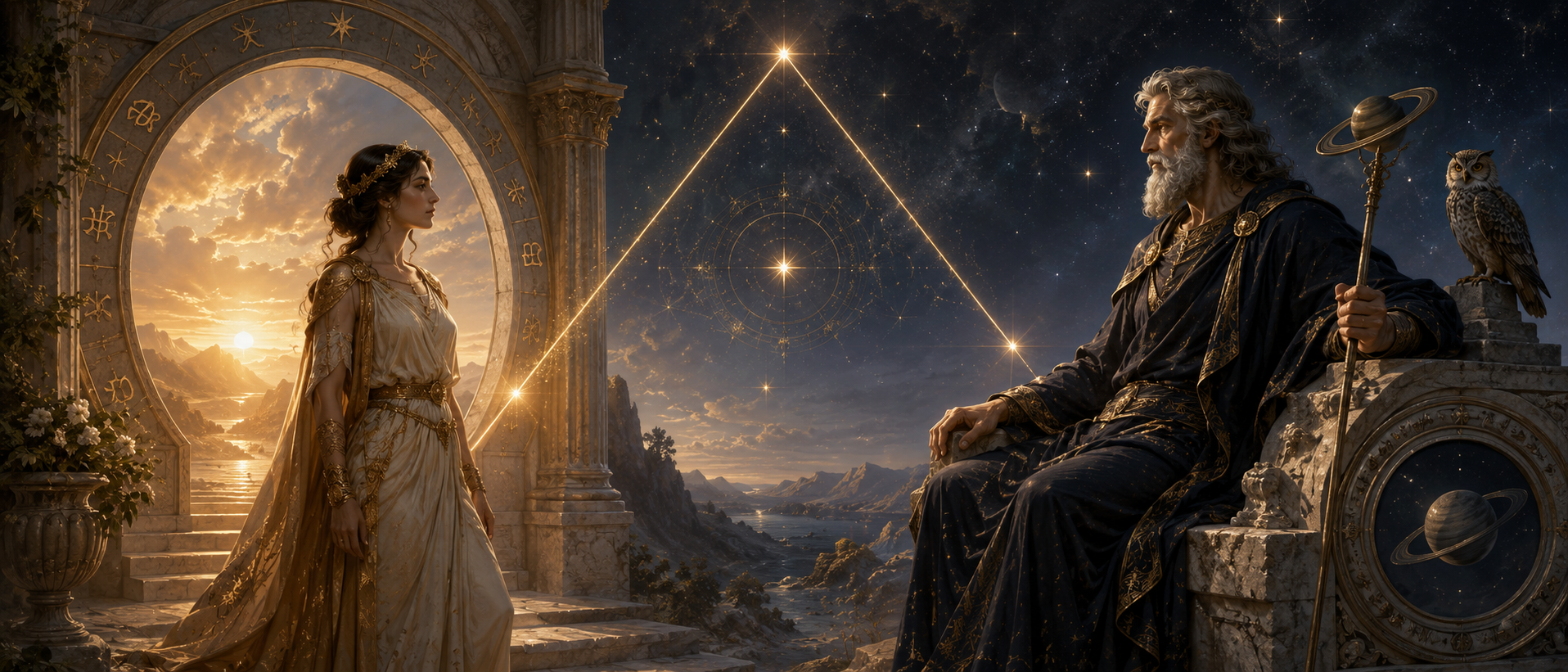 Ascendanten trigon Saturn i horoskopet
