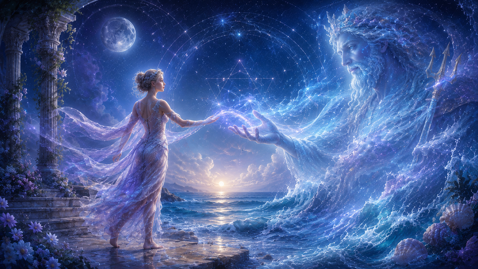 Ascendanten sextil Neptun i horoskopet