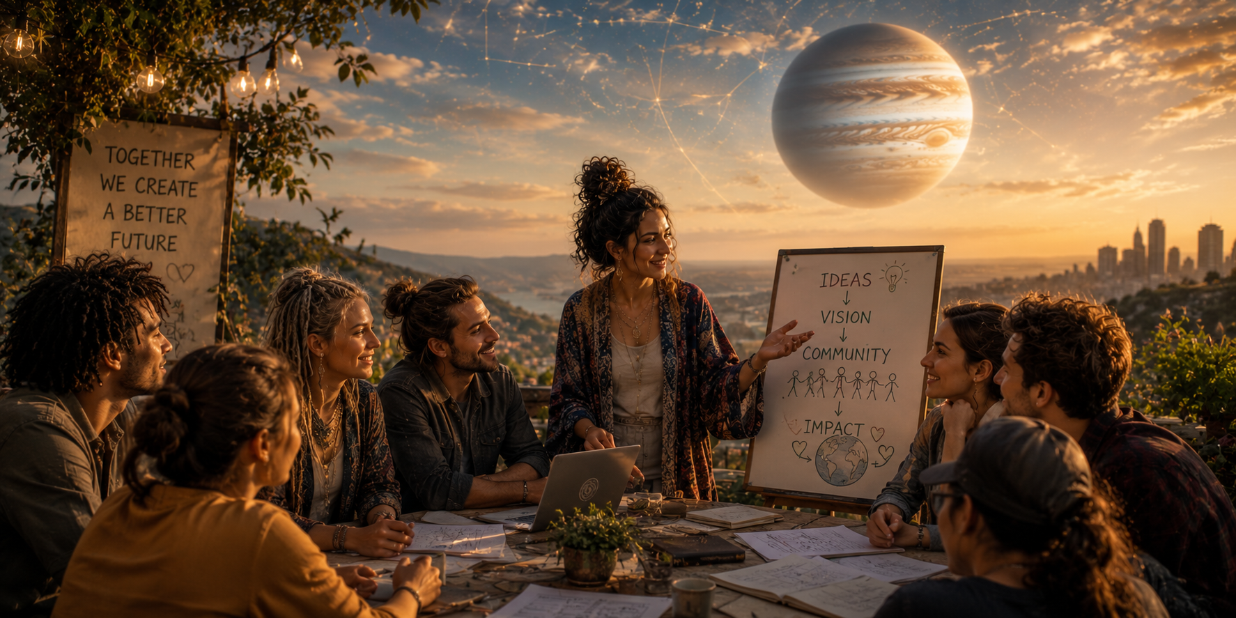 Jupiter i 11. hus