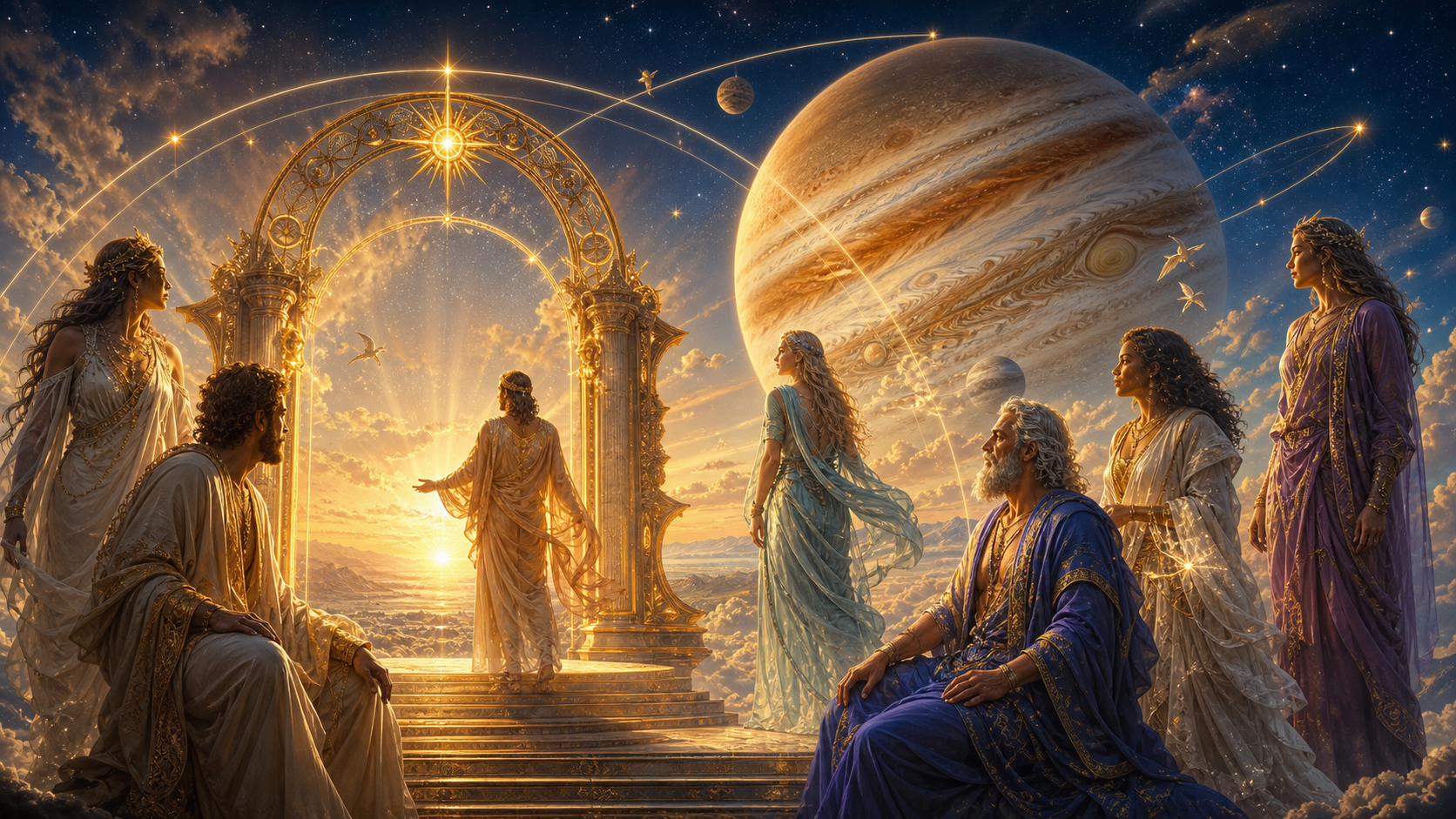 Jupiter i aspekt til Ascendanten i horoskopet