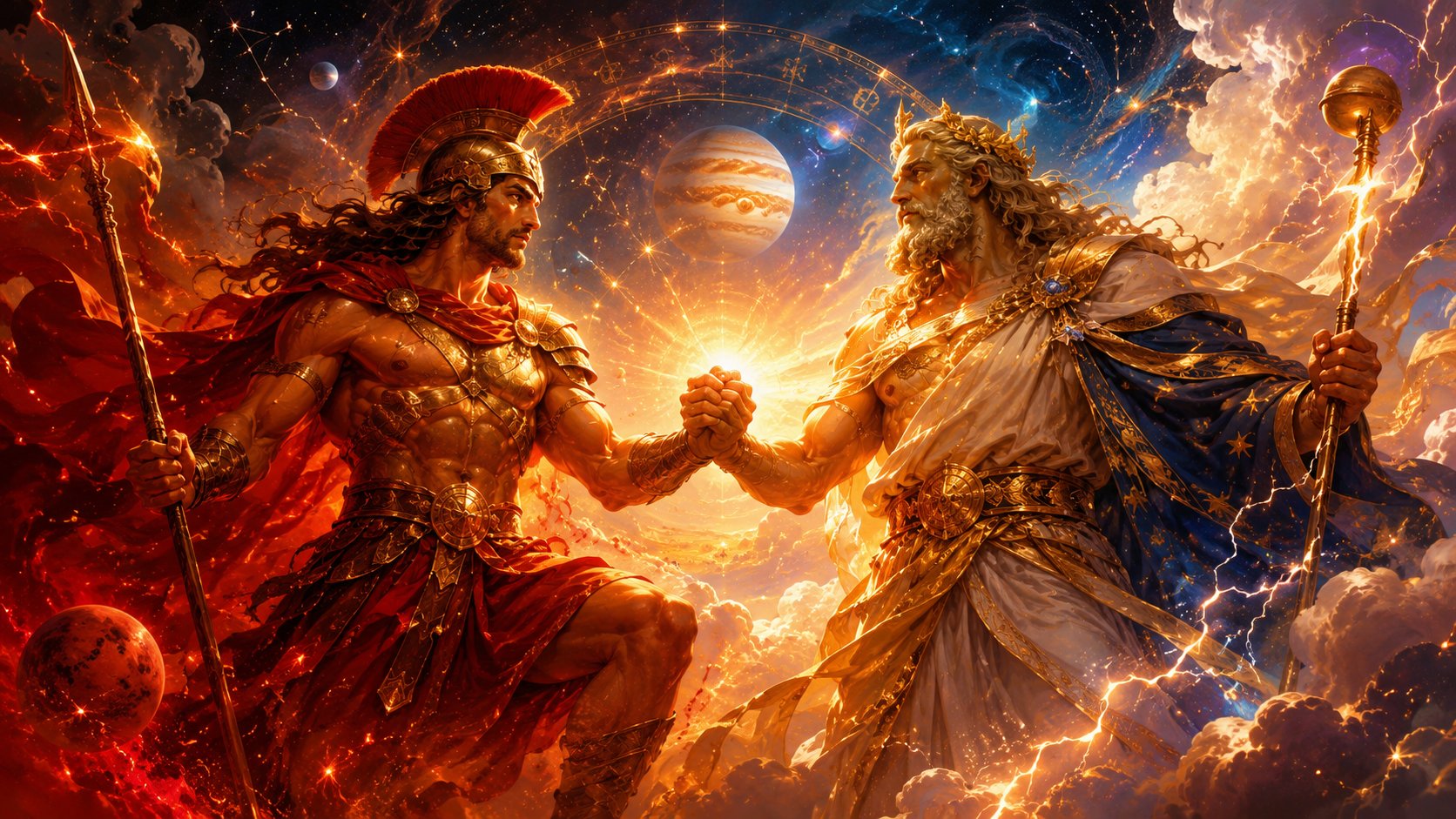 Mars i aspekt til Jupiter i horoskopet