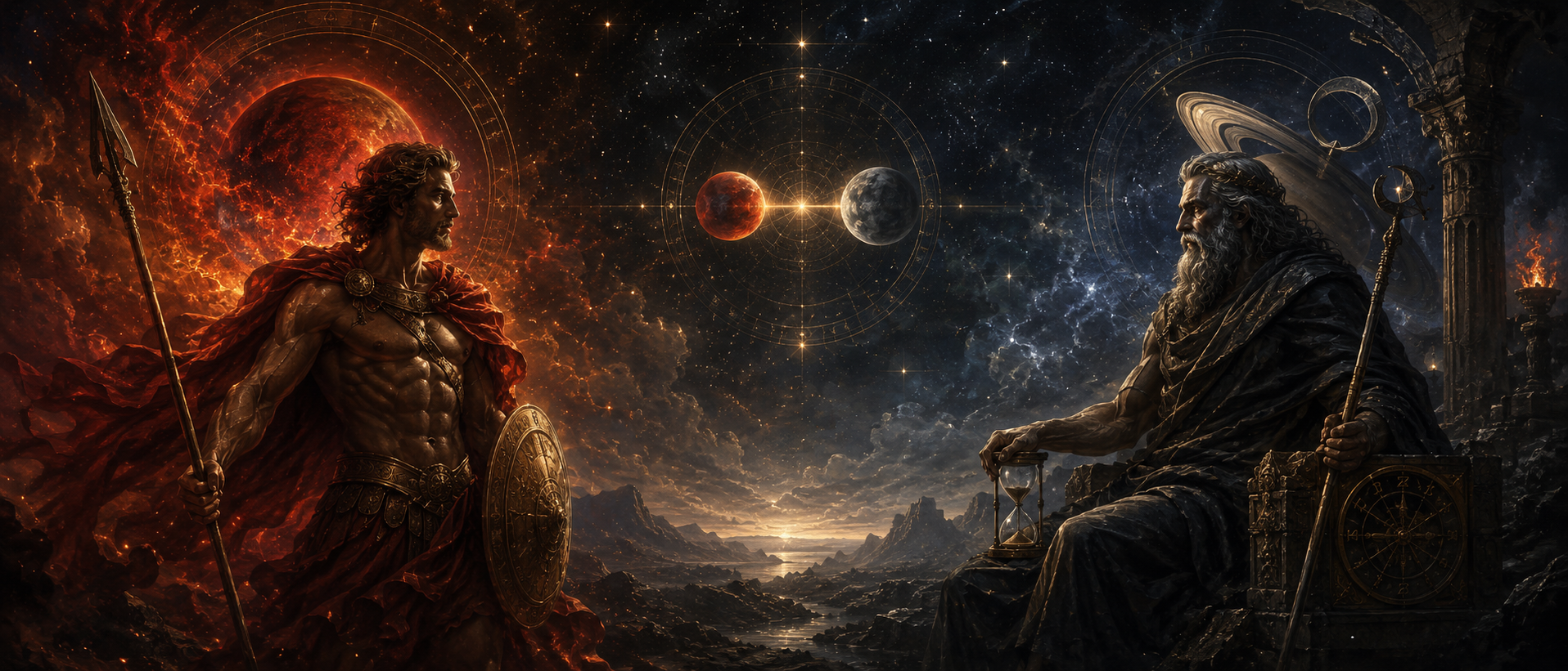 Mars i aspekt til Saturn i horoskopet
