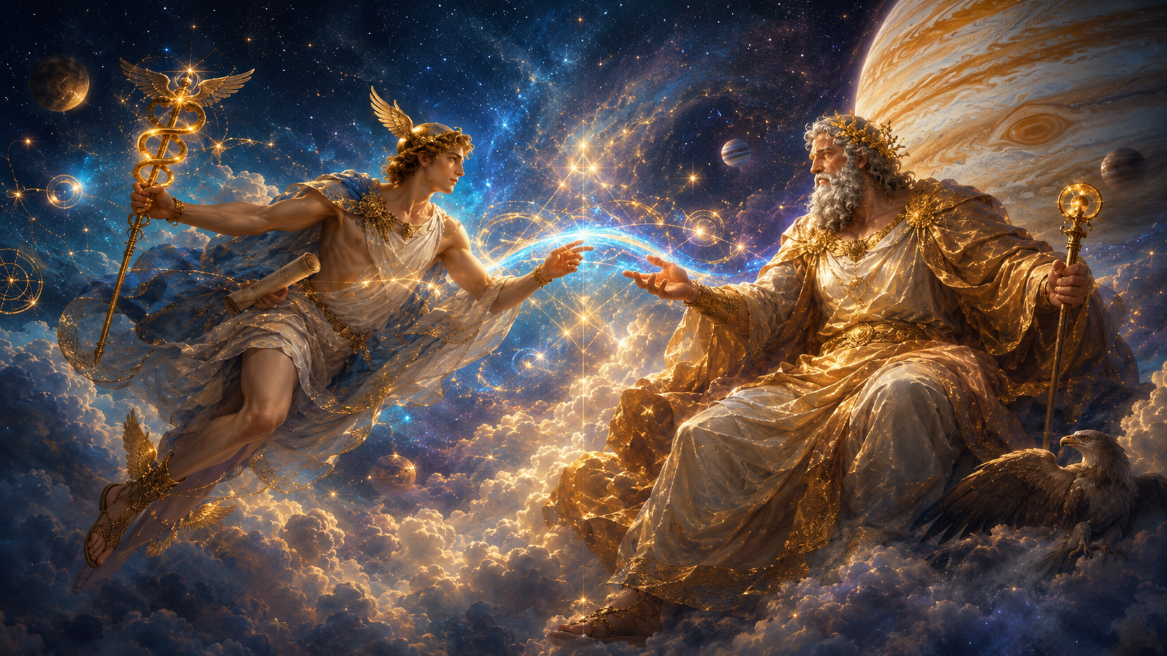 Merkur sextil Jupiter i horoskopet