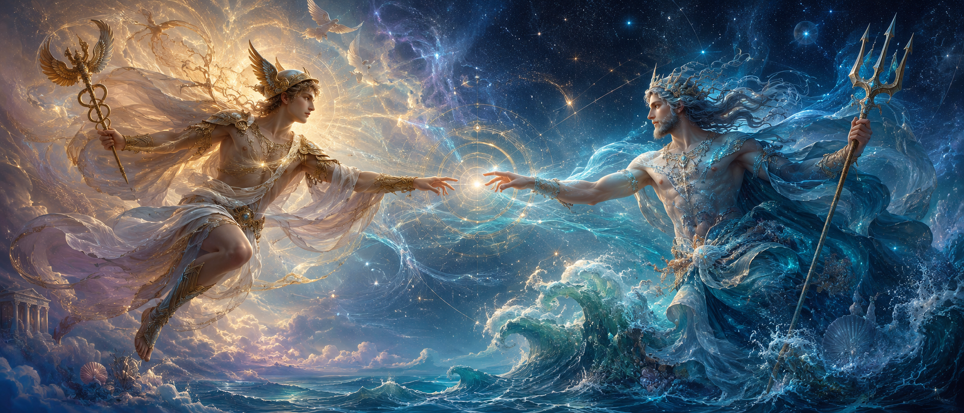 Merkur sextil Neptun i horoskopet