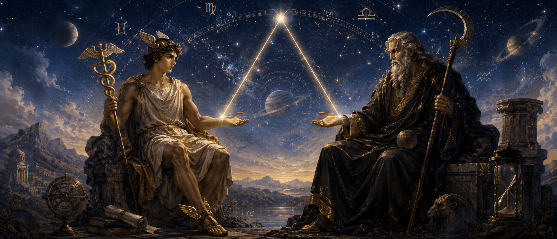 Merkur trigon Saturn i horoskopet