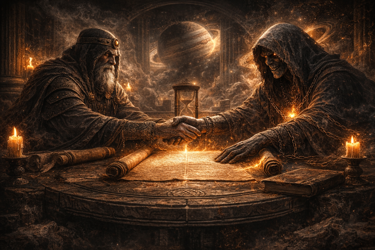 Saturn i aspekt til Orcus