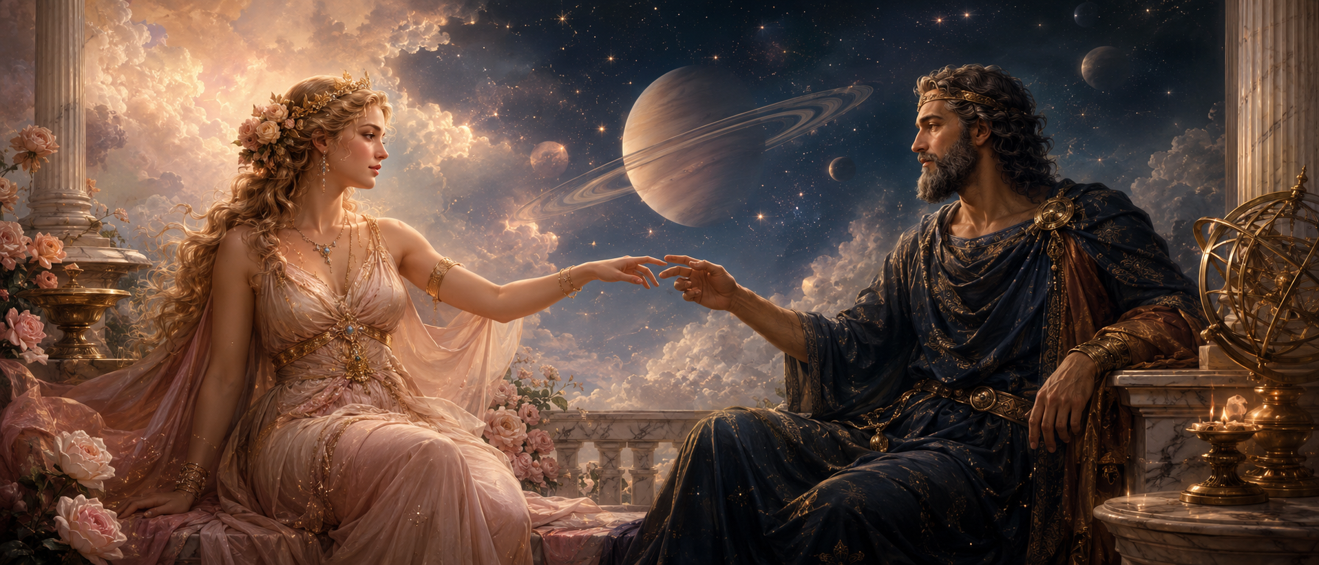 Venus sextil Saturn i horoskopet